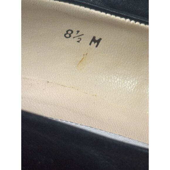 Etienne Aigner  Black Leather 2”Inch Heels Shoes Sz 8.5M - Picture 5 of 14